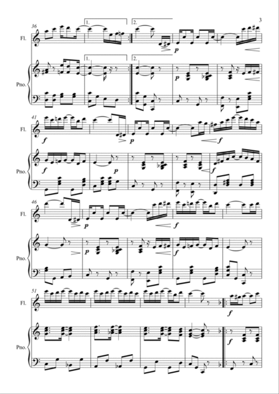The Entertainer Flute Solo scores gallery preview page 4