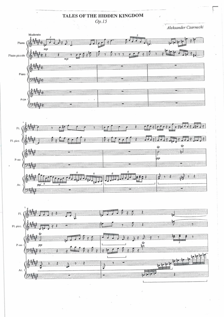 Aleksander Czarnecki - Tales of the Hidden Kingdom, Op. 15 Small Ensemble scores gallery preview page 1