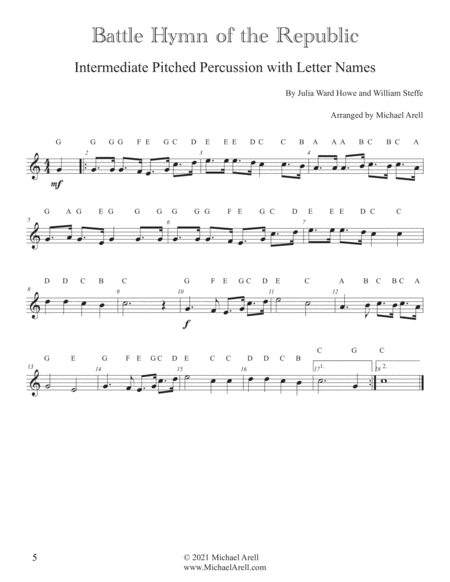 4 Intermediate Patriotic Songs for Pitched Percussion image number null