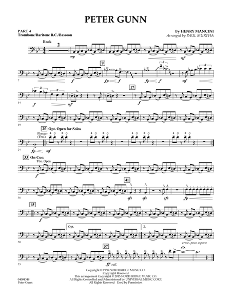Peter Gunn - Pt.4 - Trombone/Bar. B.C./Bsn.