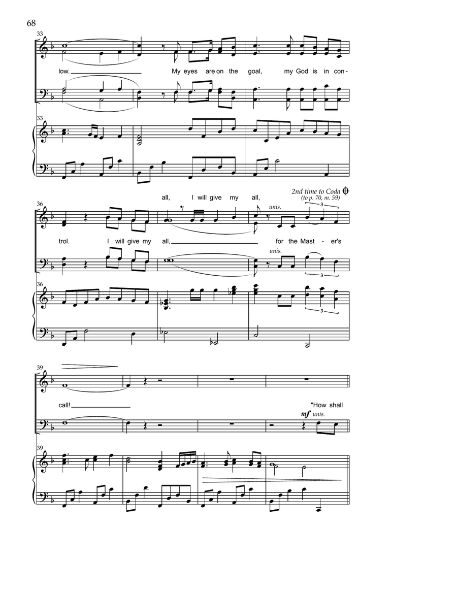 The Master's Call 4-Part scores gallery preview page 4