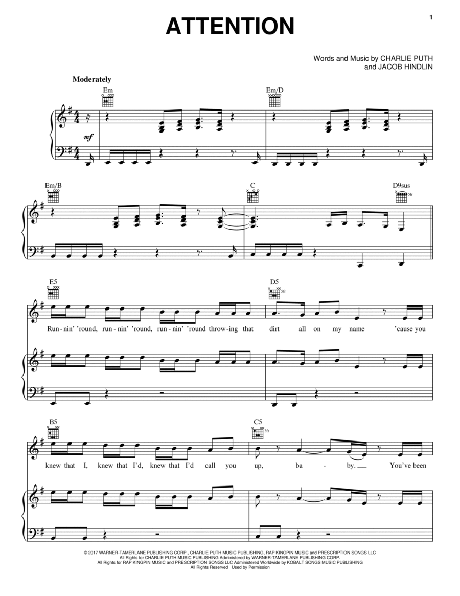 Attention Attention A Cappella scores gallery preview page 1
