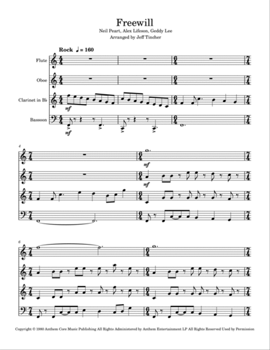 Freewill Freewill Woodwind Quartet scores gallery preview page 2
