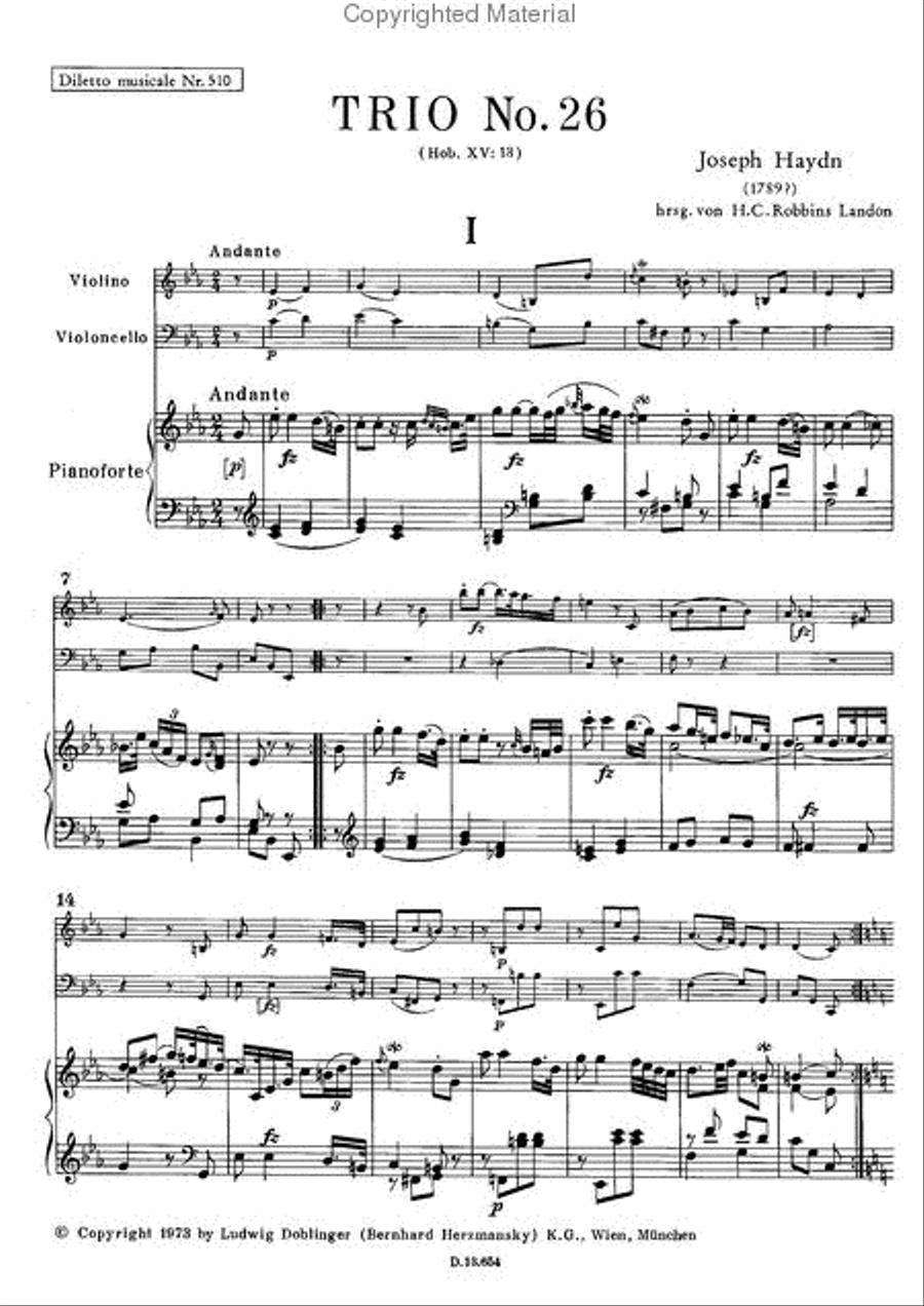 Klaviertrio Nr. 26 c-moll Piano Trio scores gallery preview page 2