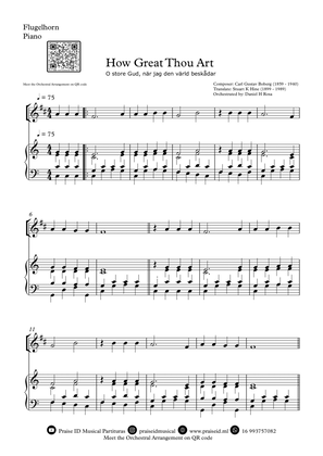 How Great Thou Art - "O store Gud." - Easy Flugelhorn and Piano