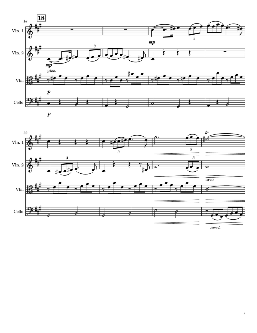 Pavane, Op. 50 String Quartet scores gallery preview page 3