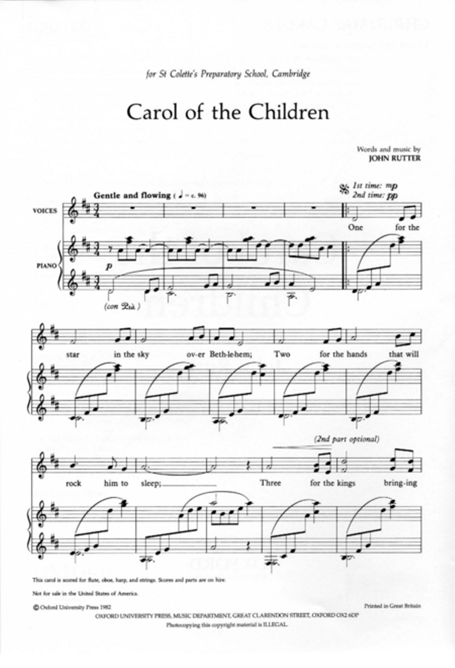 Carol of the Children Carol of the Children Unison Choir scores gallery preview page 2