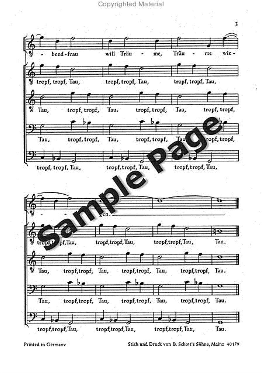 Wiegenlied An Der Bergstrasse Men's Choir scores gallery preview page 4