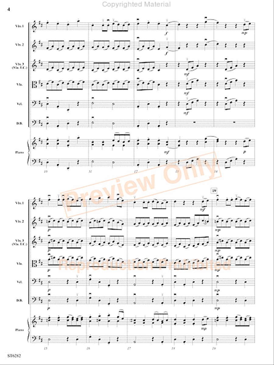 Suite from the Magic Flute String Orchestra scores gallery preview page 5