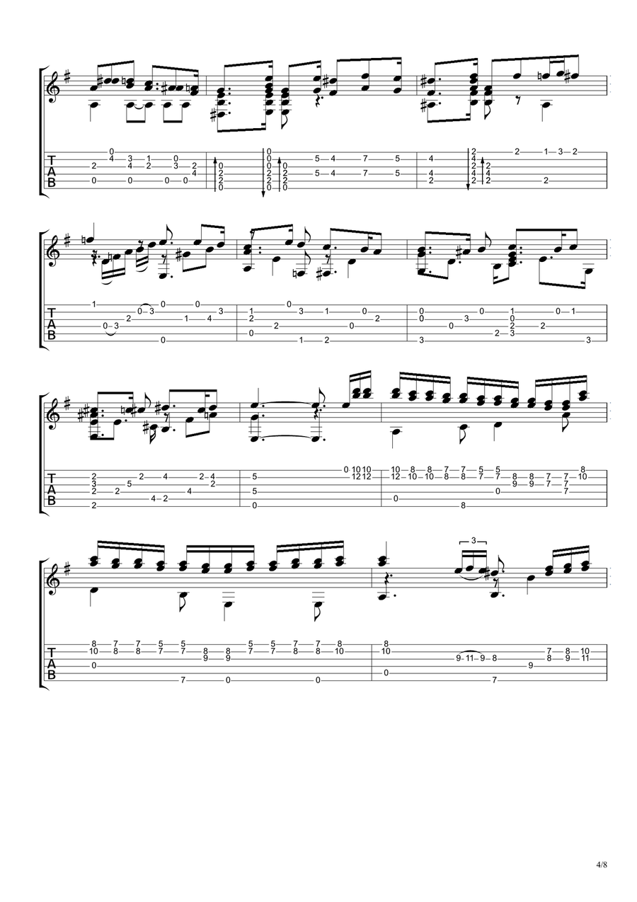Alfonsina y el Mar (Zamba) Acoustic Guitar scores gallery preview page 4