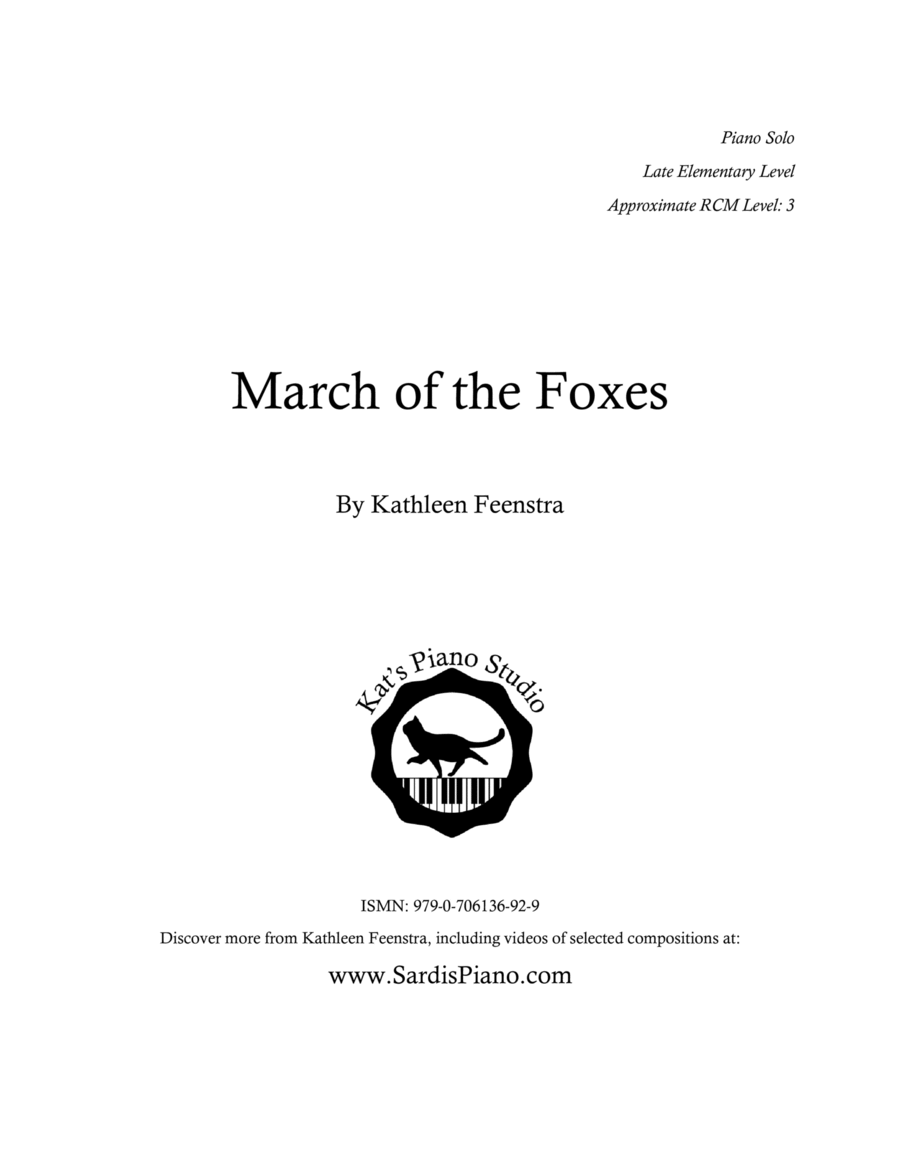 March of the Foxes Piano Method scores gallery preview page 1