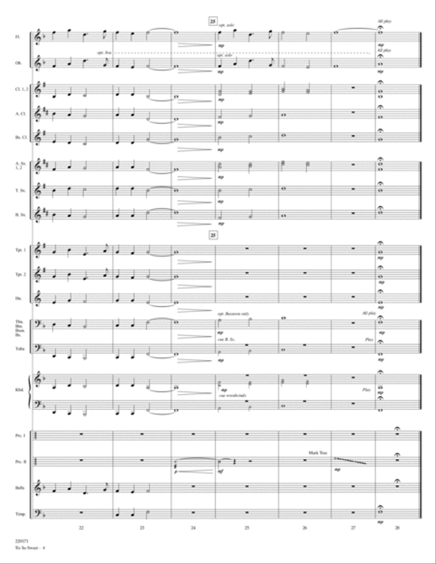 Tis So Sweet Concert Band scores gallery preview page 4