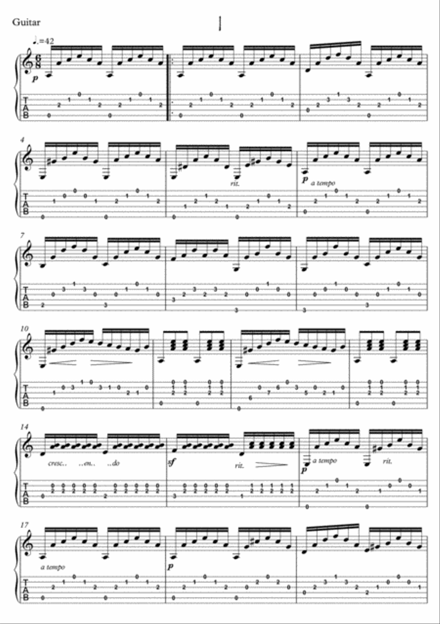 Violin Guitar duets by Bergmiller String Duet scores gallery preview page 5