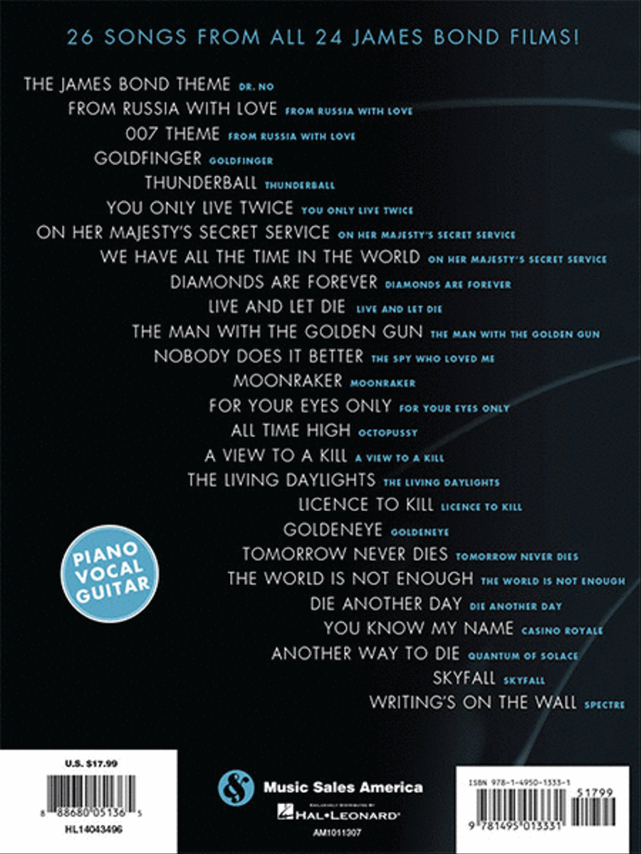 James Bond – The Ultimate Music Collection Piano, Vocal, Guitar scores gallery preview page 7