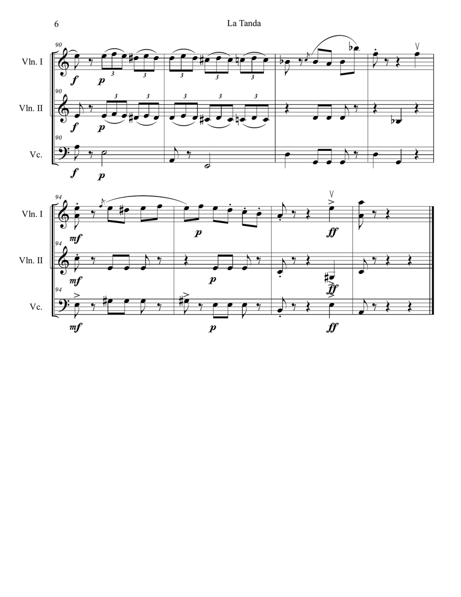 La Tanda String Trio scores gallery preview page 6
