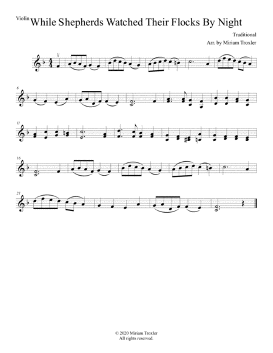 Traditional Christmas Carols for Solo Violin Violin Solo scores gallery preview page 4