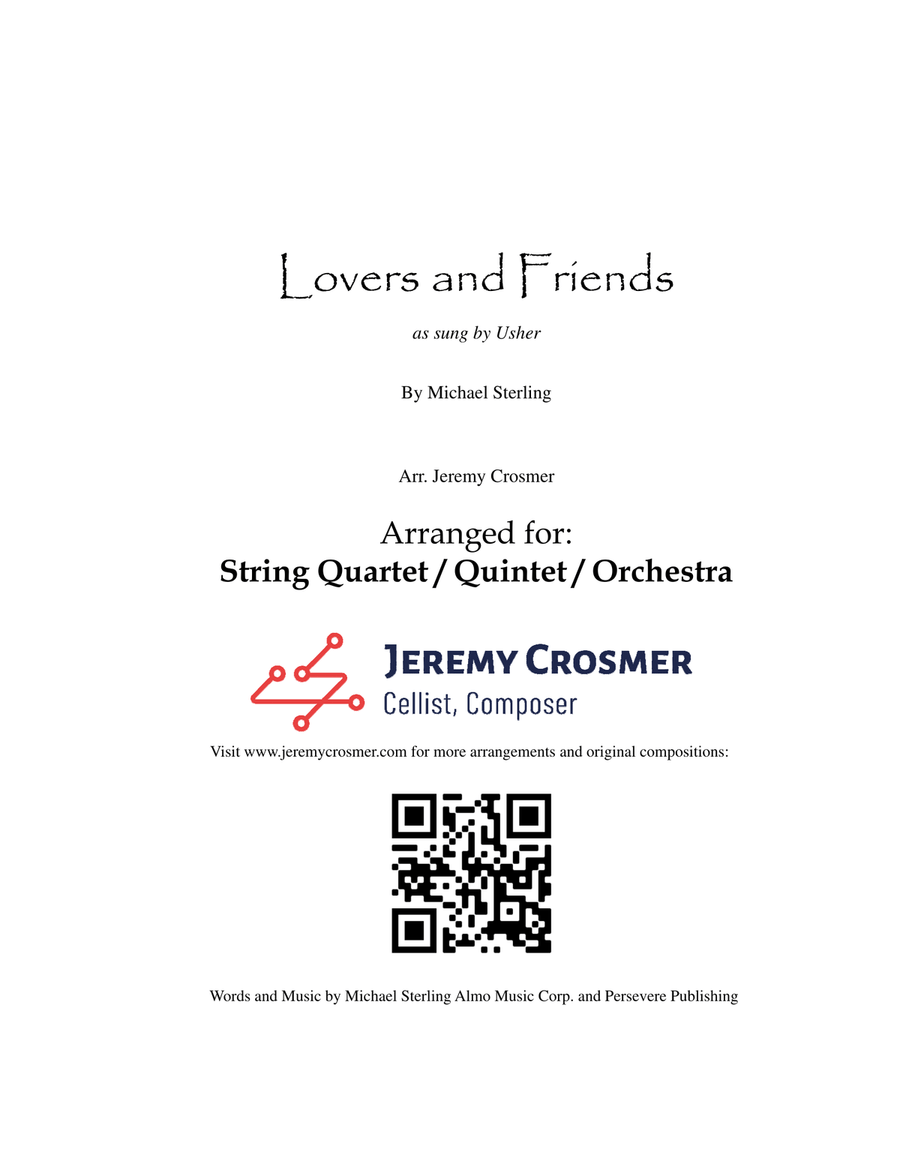Lovers And Friends String Quartet scores gallery preview page 1