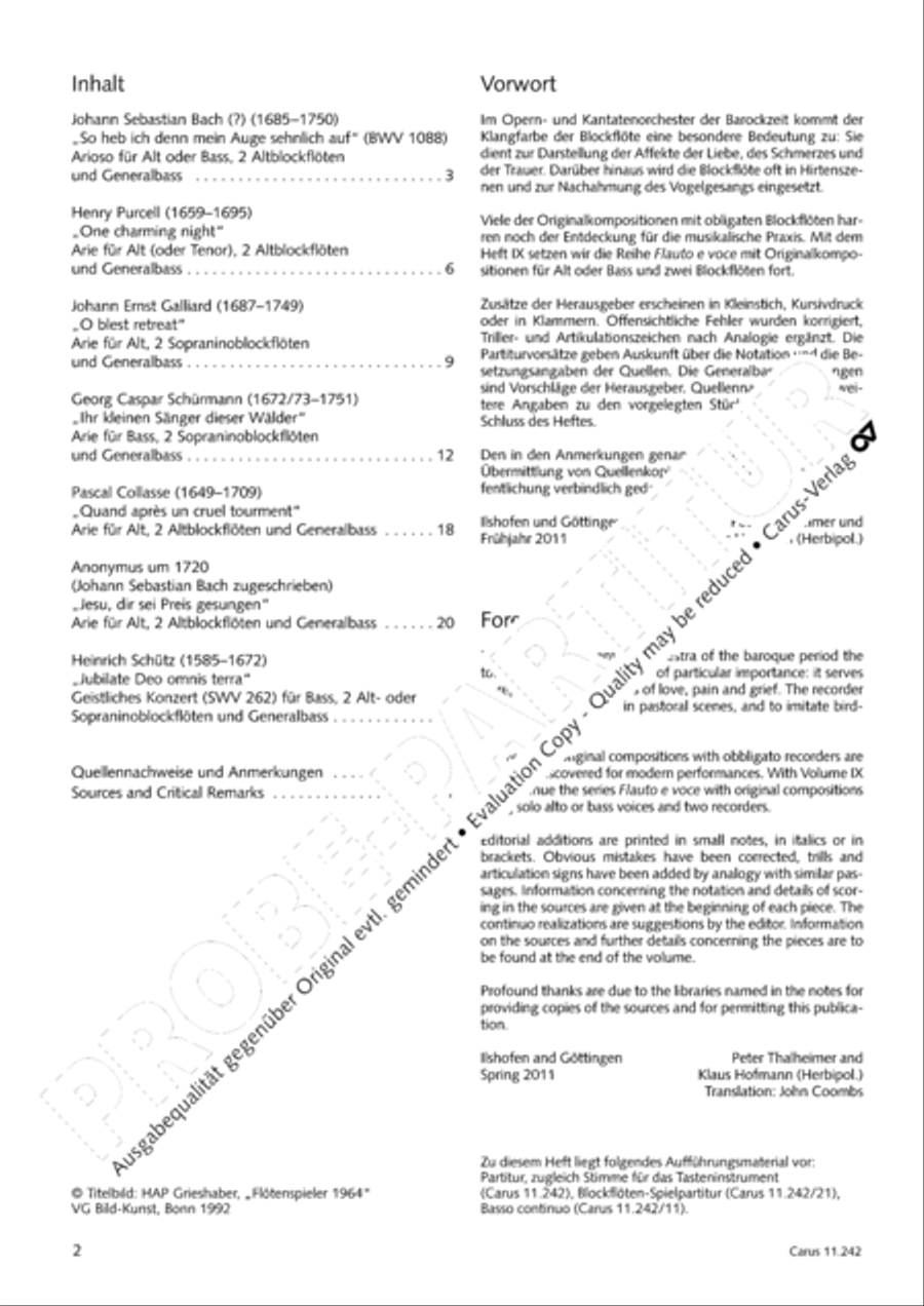 Flauto e voce IX Recorder scores gallery preview page 3