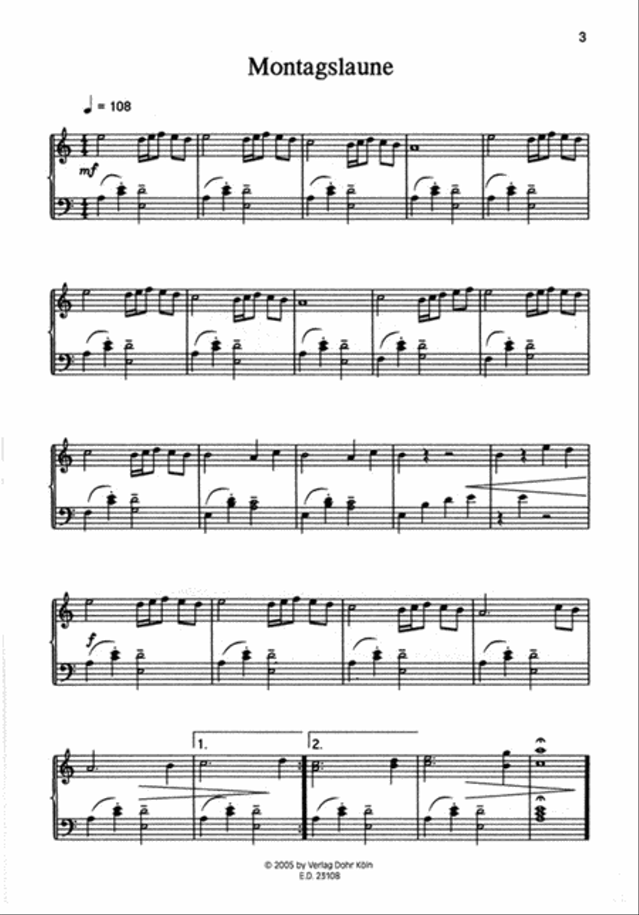 Piano-Music (1992) -Neun Klavierstücke zum Vorspielen und für den Unterricht- Piano Solo scores gallery preview page 2