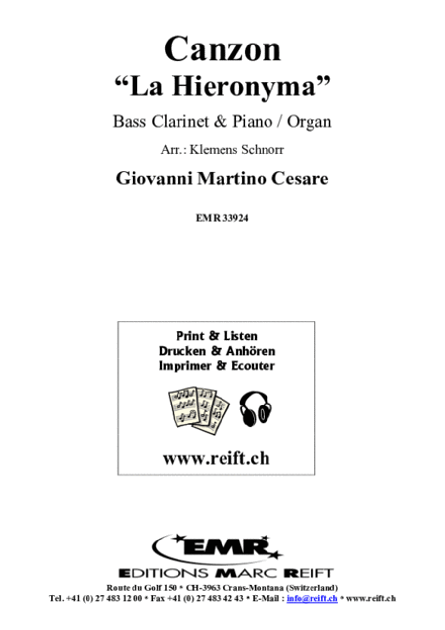 Canzon Bass Clarinet scores gallery preview page 2