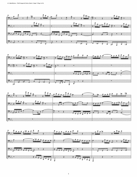 Fugue 07 from Well-Tempered Clavier, Book 1 (Euphonium-Tuba Quartet) image number null