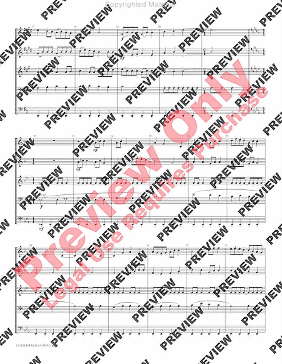 Christmas Is Coming Christmas Is Coming Brass Quintet scores gallery preview page 4