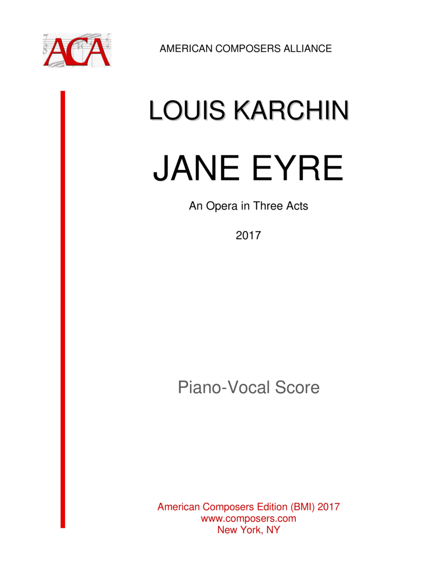 [Karchin] Jane Eyre (Piano Reduction) Divisi scores gallery preview page 1