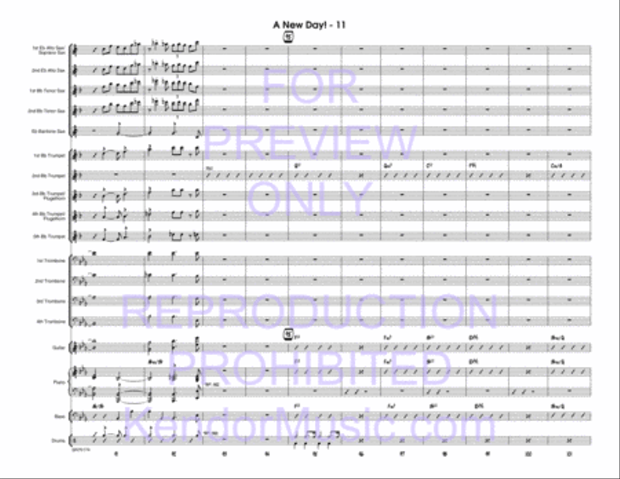 New Day!, A (Full Score) Jazz Ensemble scores gallery preview page 12
