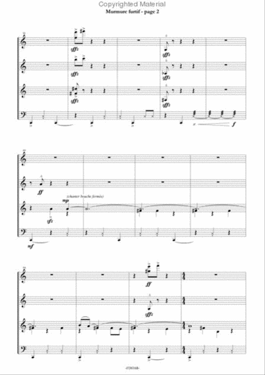 Murmure furtif. Conducteur et parties. Set of Parts scores gallery preview page 2