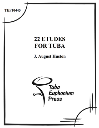 Book cover for 22 Etudes for Tuba