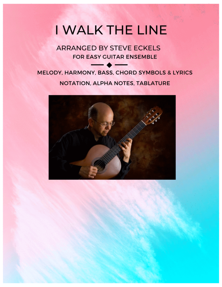 I Walk The Line Guitar Ensemble scores gallery preview page 1