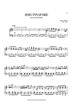 Book cover for HMS Pinafore, Selected Melodies