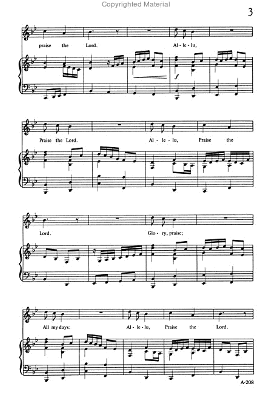A Round of Praise (Two-part) Unison Choir scores gallery preview page 3