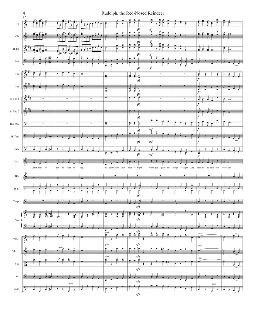 Rudolph The Red-Nosed Reindeer Full Orchestra scores gallery preview page 4