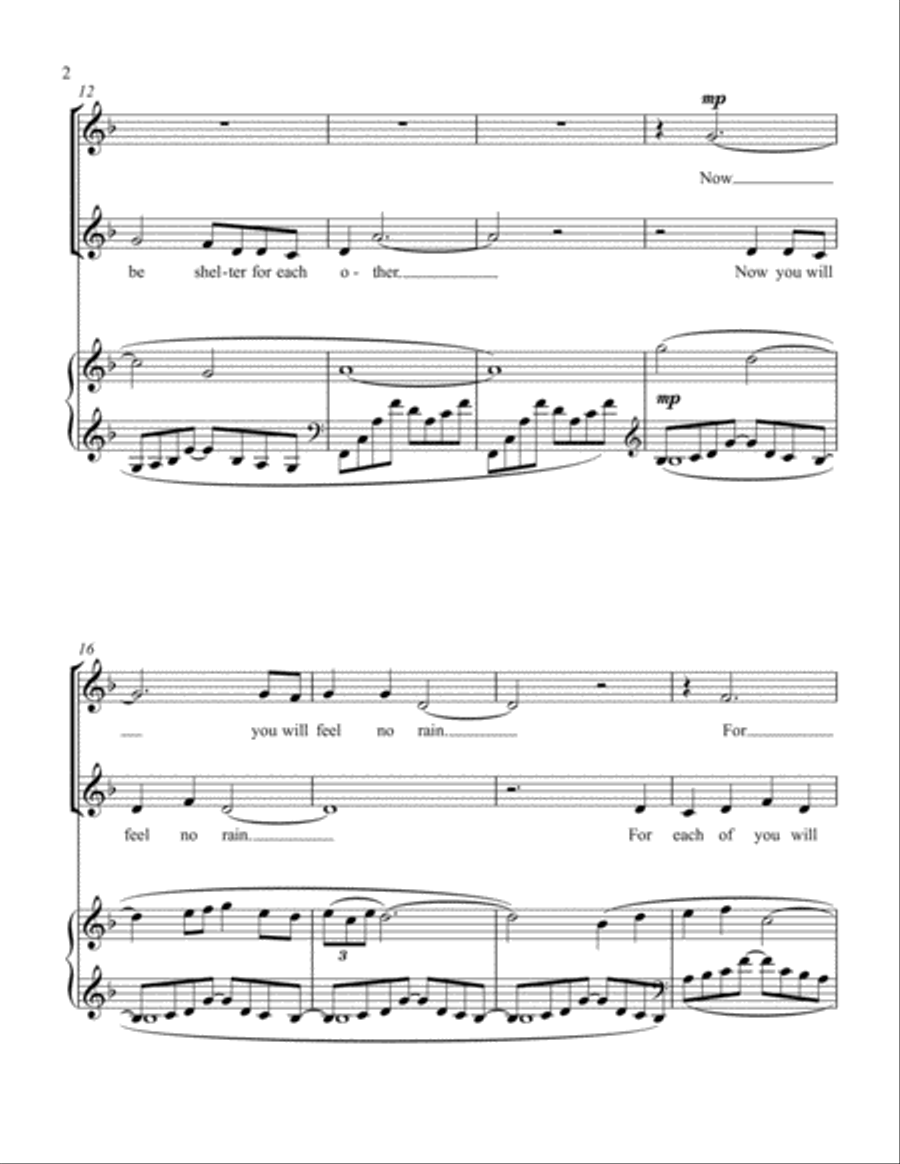 Apache Wedding Blessing (2-part vocal) SA scores gallery preview page 2