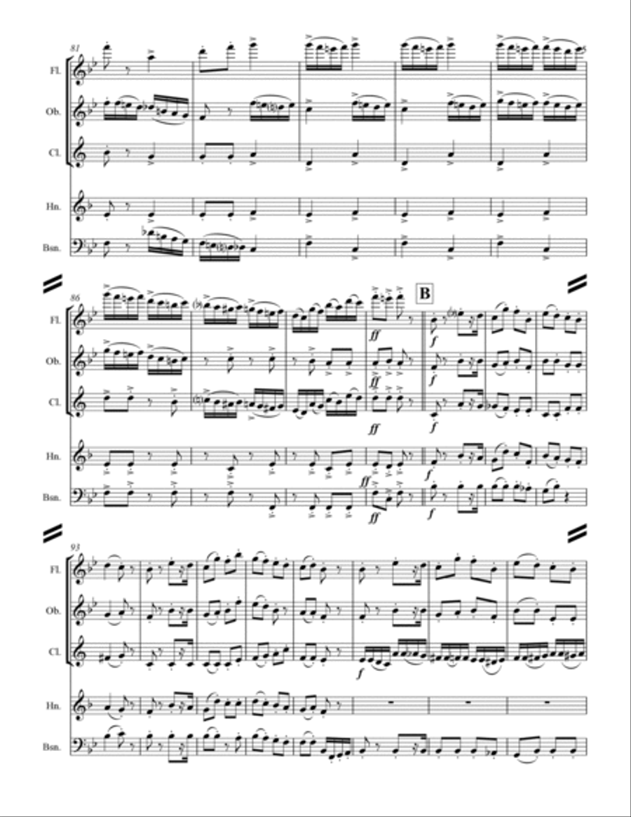 The Nutcracker Suite COMPLETE (for Woodwind Quintet) Woodwind Quintet scores gallery preview page 6