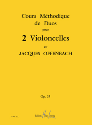 Book cover for Cours methodique de duos pour deux violoncelles Op. 53