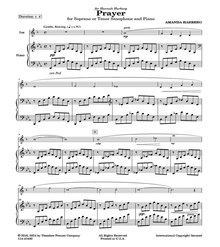 Prayer Chamber Music scores gallery preview page 2