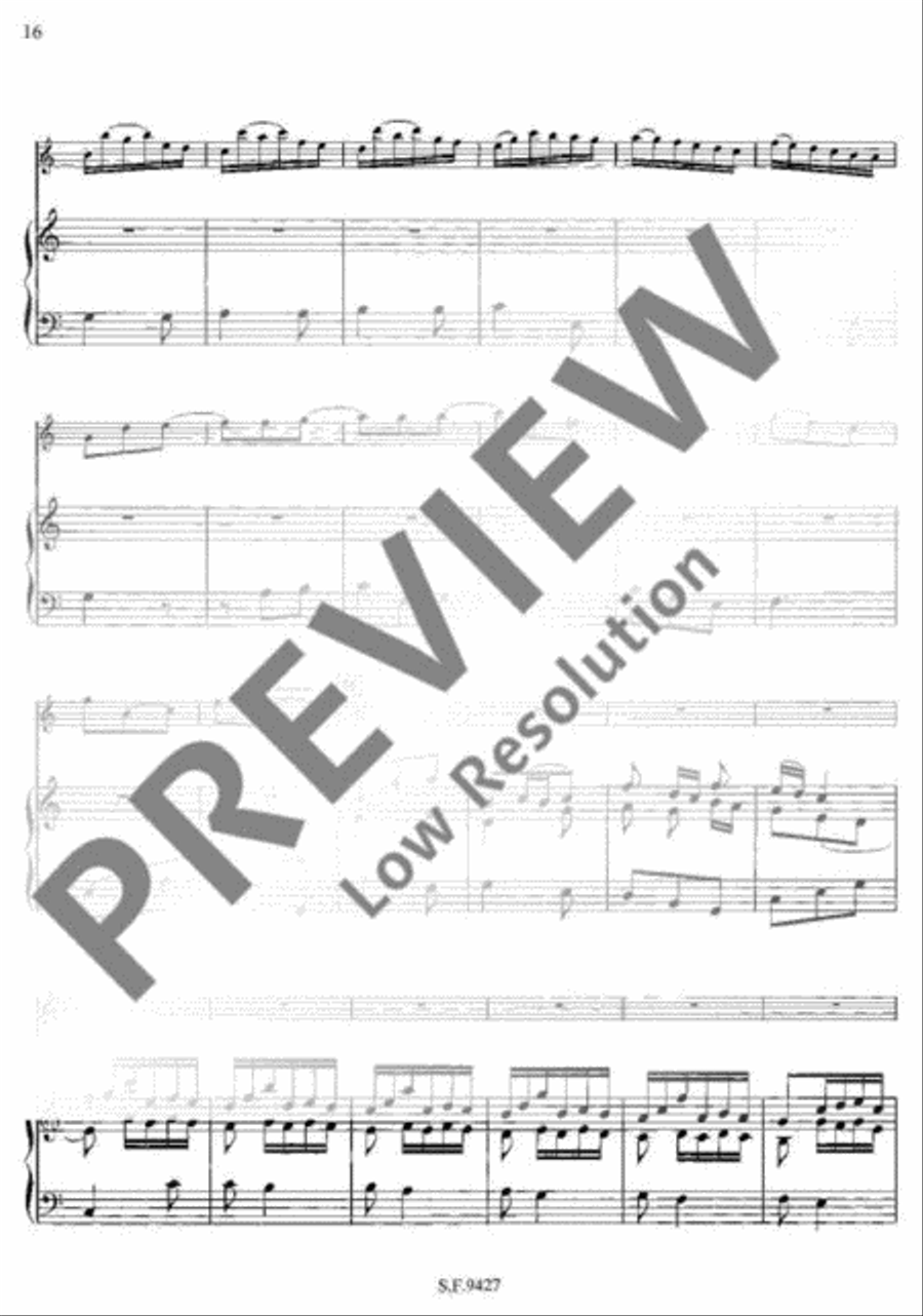 Concerto No. 16 A minor Flute scores gallery preview page 17
