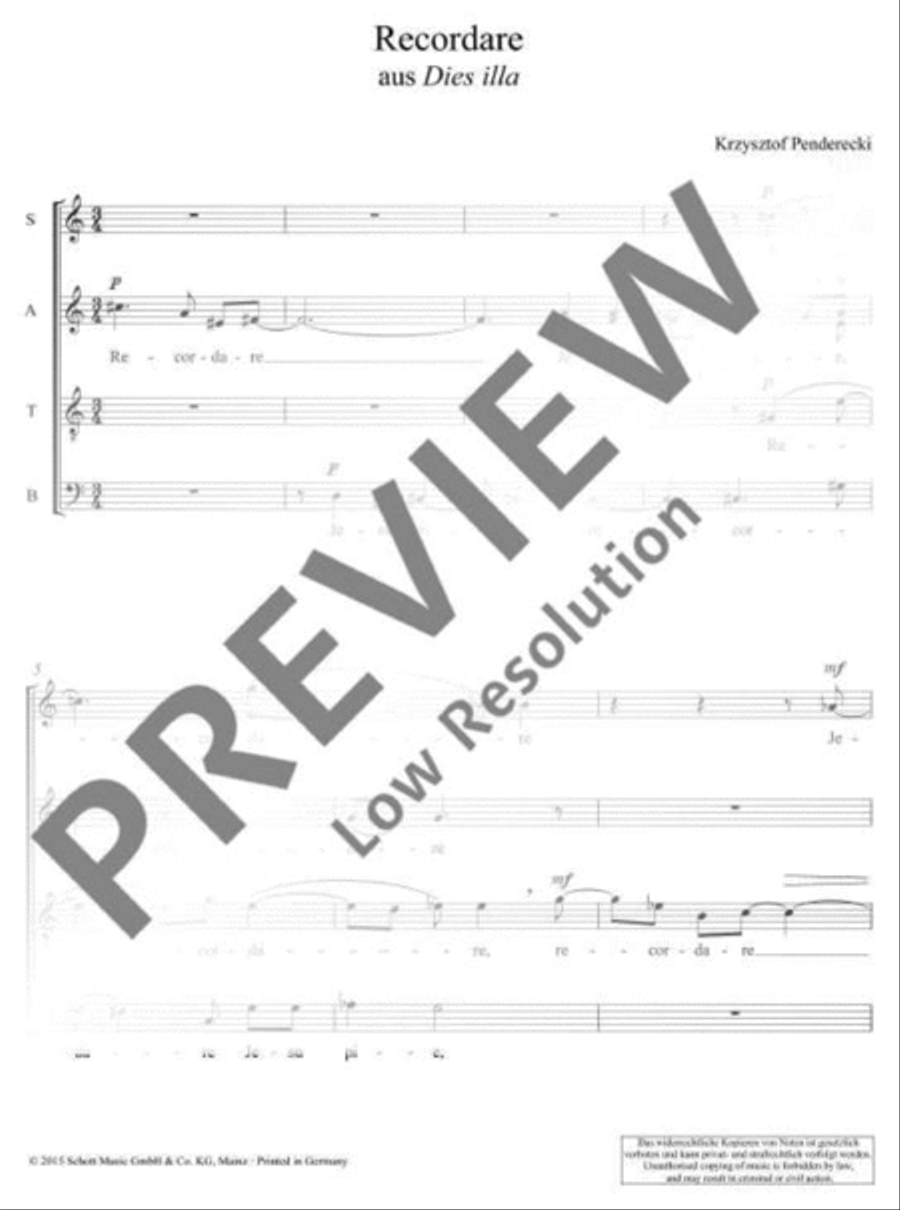 Recordare Recordare A Cappella scores gallery preview page 4