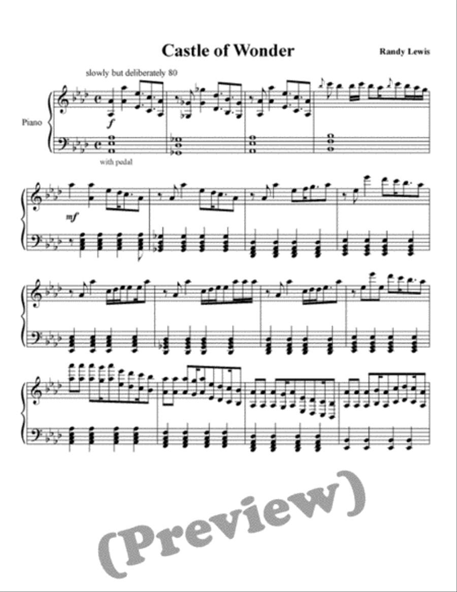 Castle of Wonder Piano Solo scores gallery preview page 1