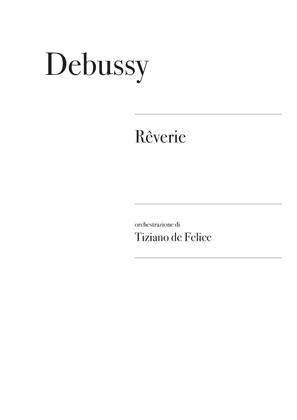 Book cover for Rêverie for Orchestra - Claude Debussy - Score Only