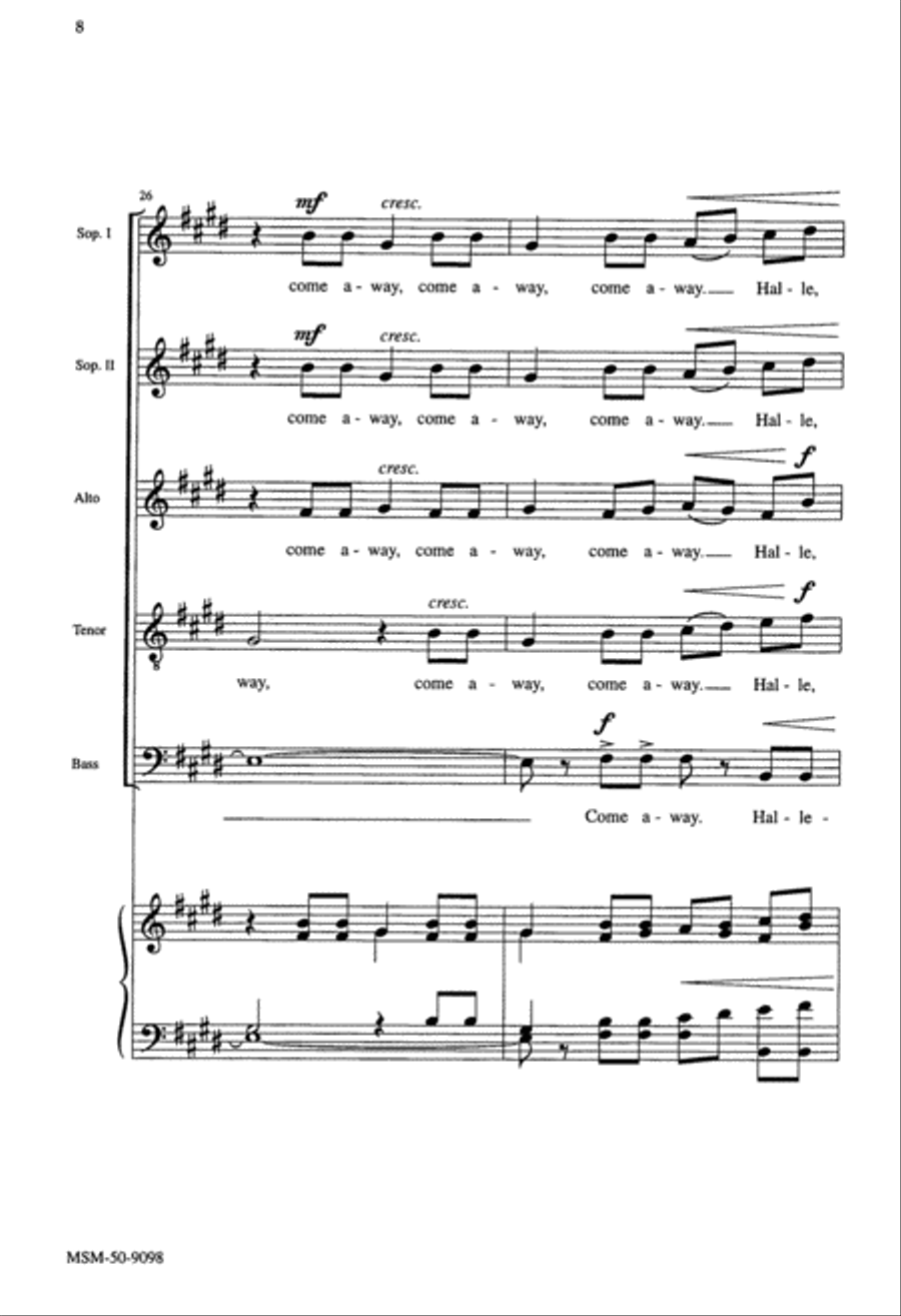 Come Away to the Skies SSATB scores gallery preview page 8
