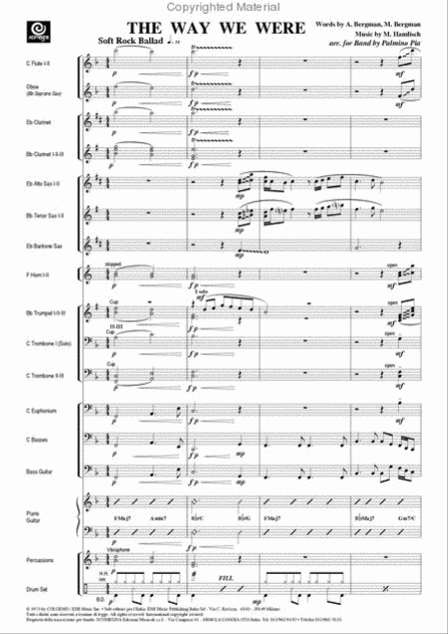 The Way We Were Concert Band scores gallery preview page 3
