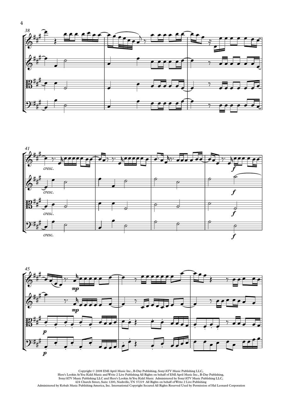 Halo String Quartet scores gallery preview page 4