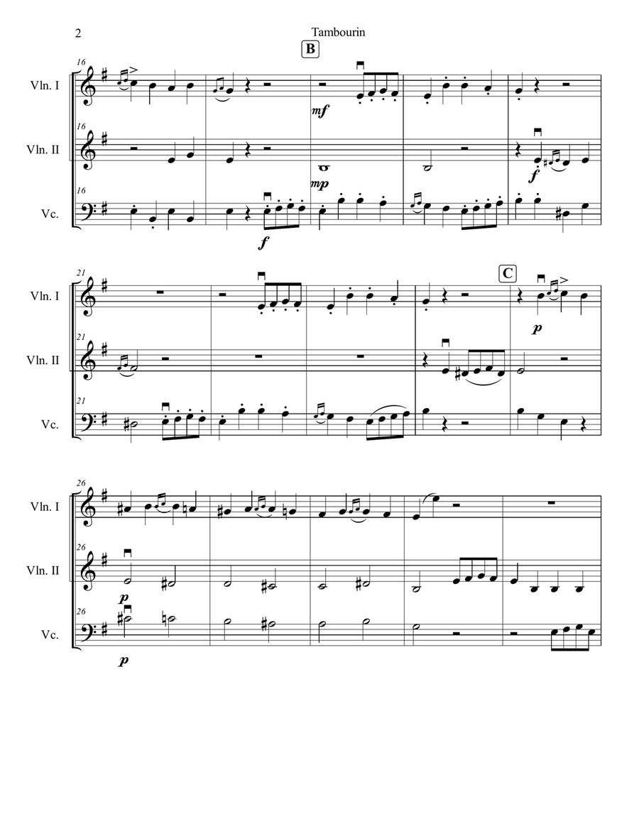 Tambourin String Trio scores gallery preview page 2