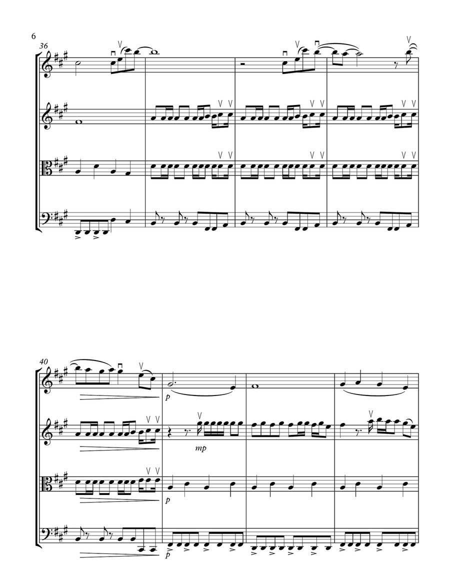 Flashing Lights String Quartet scores gallery preview page 6
