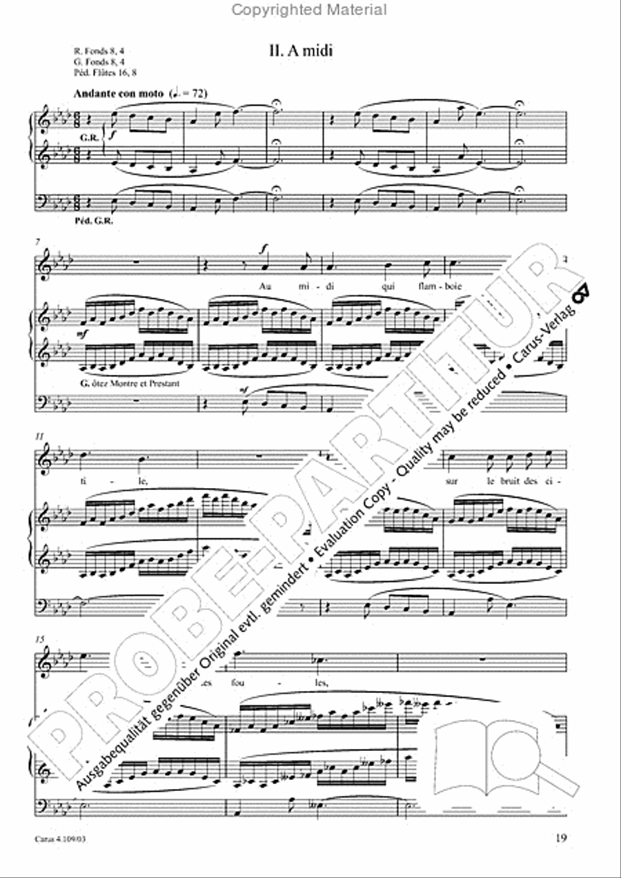 Shorter sacred works. Vol. 15 of the Vierne Complete Edition (Vierne: Kleinere Kirchenwerke. Bd. 15 der Vierne-Gesamtausgabe) Organ scores gallery preview page 20