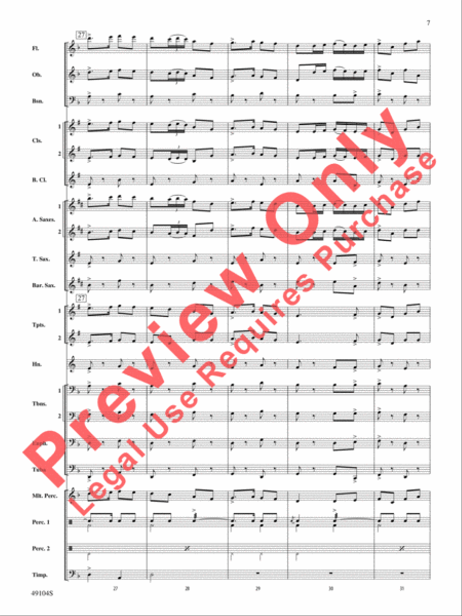 Folk Song Celebration Folk Song Celebration Concert Band scores gallery preview page 8