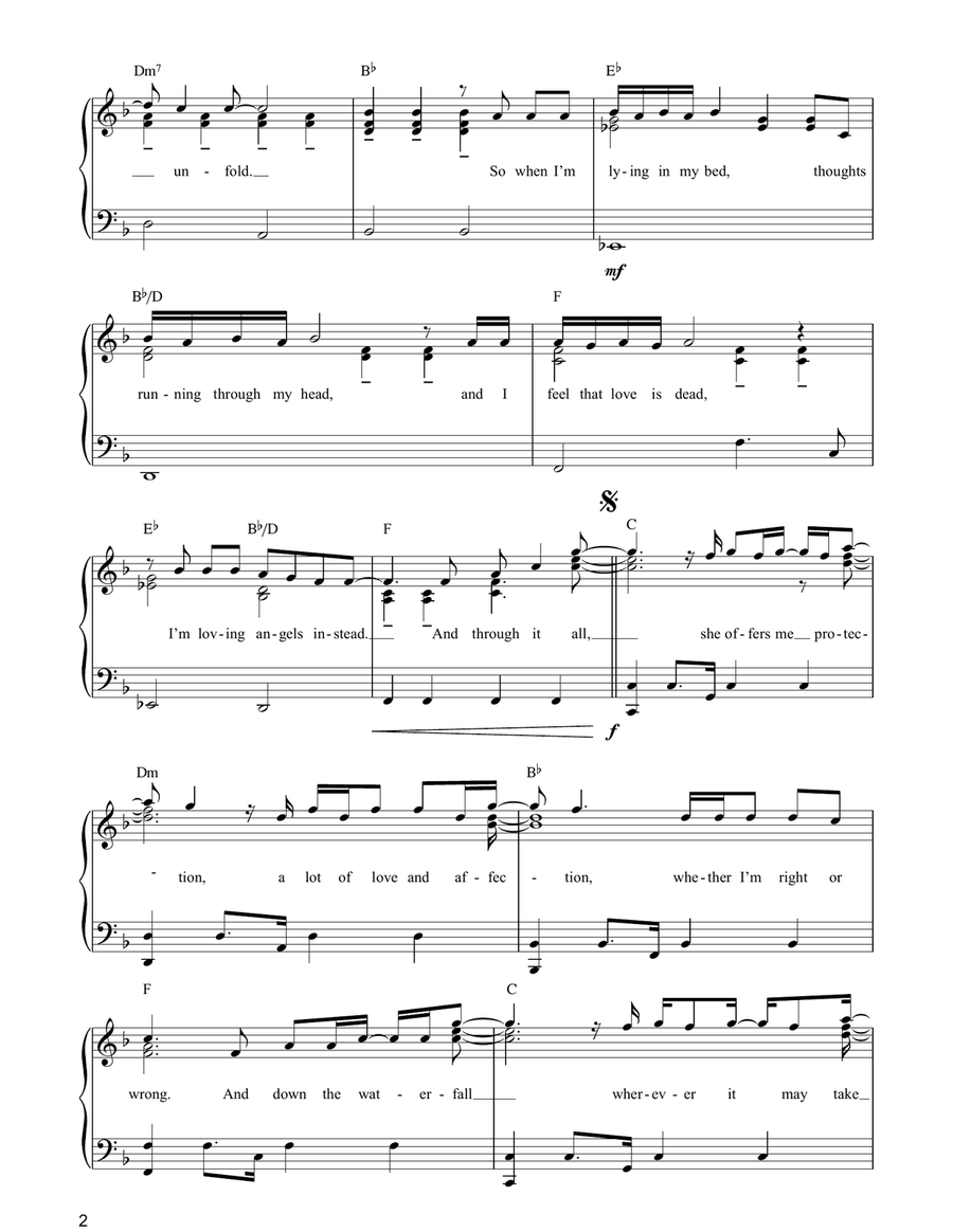 Angels Angels Piano, Vocal, Guitar scores gallery preview page 2